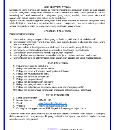 Maklumat Pelayanan Publik